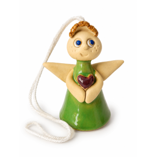 angel bell with heart | christmas decoration & gift | molinuke.lt