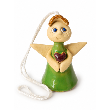 angel bell with heart | christmas decoration & gift | molinuke.lt