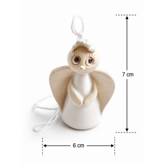White Clay Angel Bell