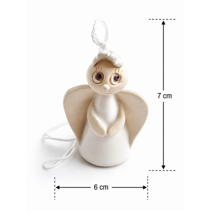 White Clay Angel Bell