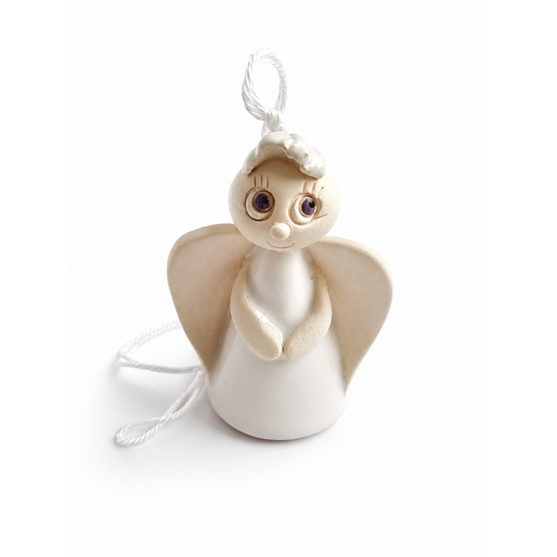 White Clay Angel Bell
