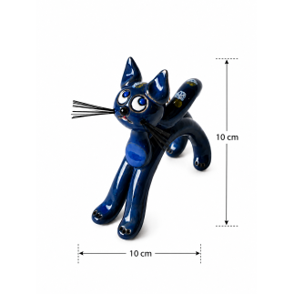 Curved Cat – Handmade Ceramic Incense Holder (Curled Tail)