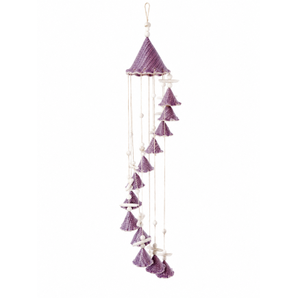 Purple Ceramic Wind Chime.