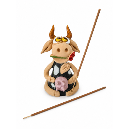 Cow Incense Holder Front View.