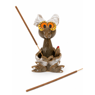 Handmade Owl Incense Holder | Ceramic Incense Stick Holder