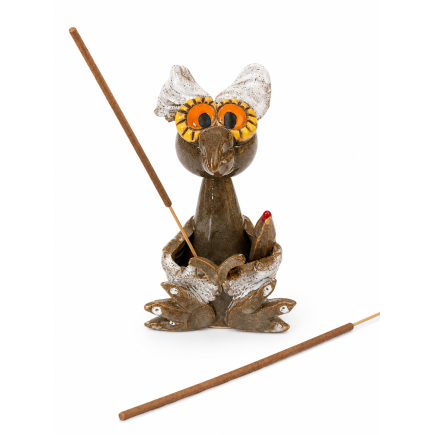 Handmade Owl Incense Holder | Ceramic Incense Stick Holder