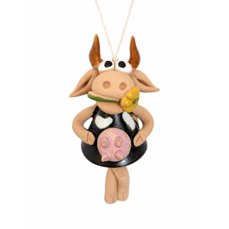 Handmade Cow Bell Ornament