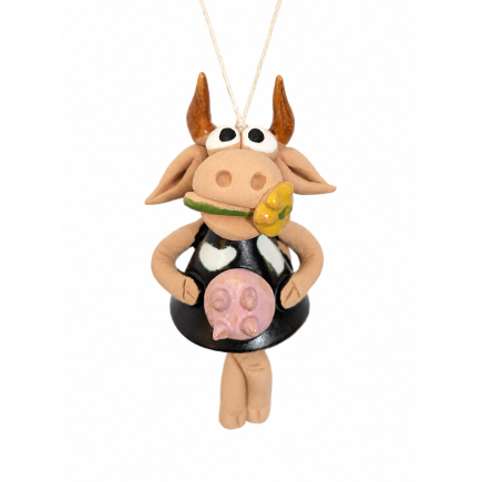 Handmade Cow Bell Ornament