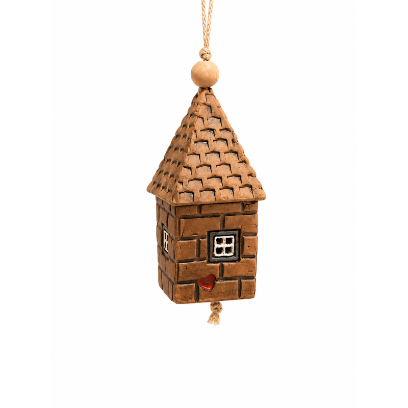 Handmade Ceramic Hanging House "Red Heart" Handmade Ceramic Hanging House "Red Heart"