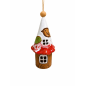 Handmade Ceramic House Wind Bell with Bird