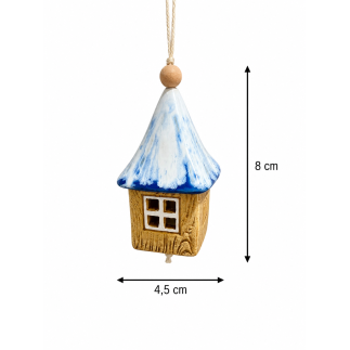 Handmade Ceramic House Wind Bell