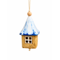 Handmade Ceramic House Wind Bell