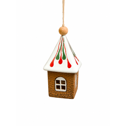 Handmade Hanging Ceramic House Ornament