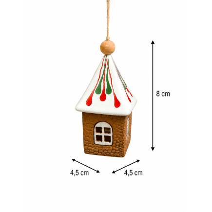 Handmade Hanging Ceramic House Ornament