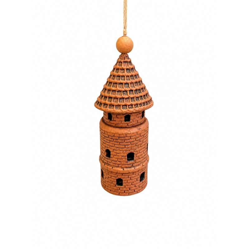 Handmade Ceramic Wind Bell "Castle Tower"
