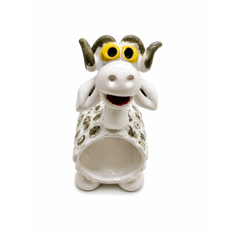 Handmade Ceramic Ram Figurine