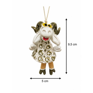 Handmade Ceramic Ram Bell