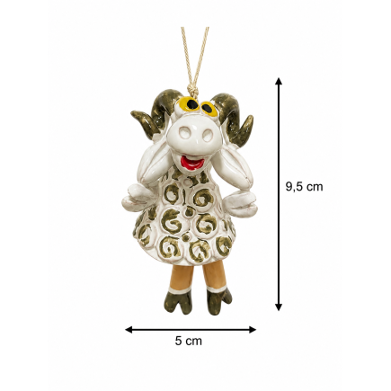 Handmade Ceramic Ram Bell
