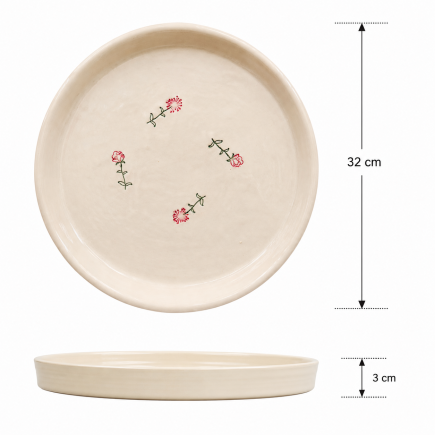 Handmade Ceramic Decorative Plate "Meadow Blossoms"