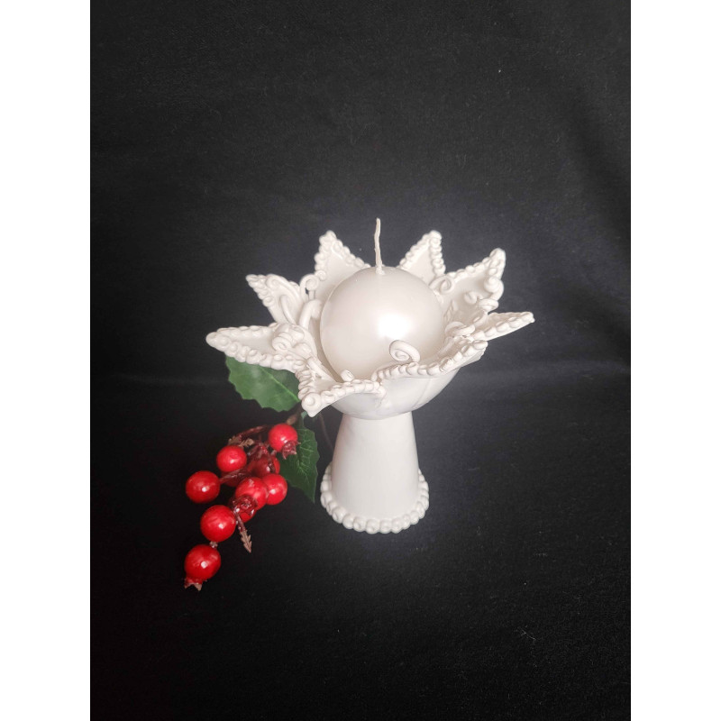 Handmade Ceramic Candlestick-Altar on a Pedestal Handmade Ceramic Candlestick-Altar on a Pedestal