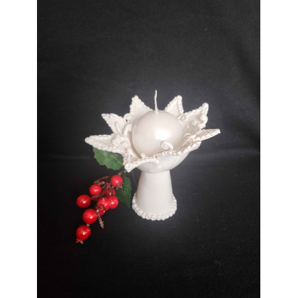 Handmade Ceramic Candlestick-Altar on Pedestal | Unique Interior & Ritual Decor | molinuke.lt