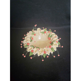 Handmade Ceramic Candlestick - Pink Altar with Handles