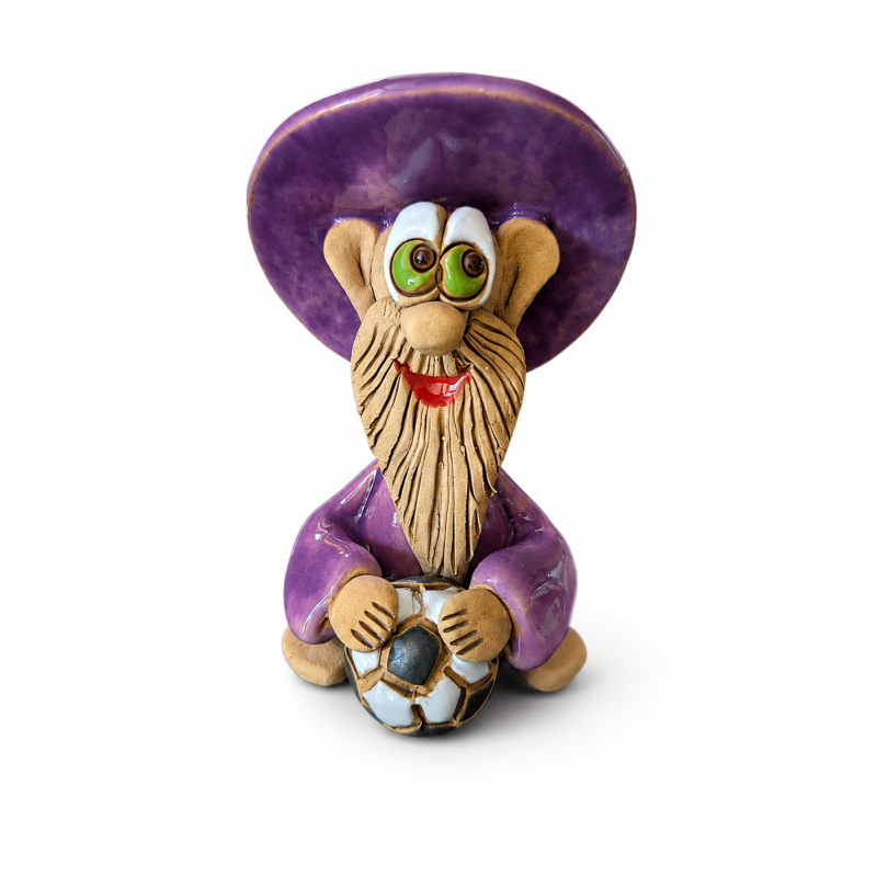 Ceramic House Gnome with Soccer Ball Ceramic House Gnome with Soccer Ball