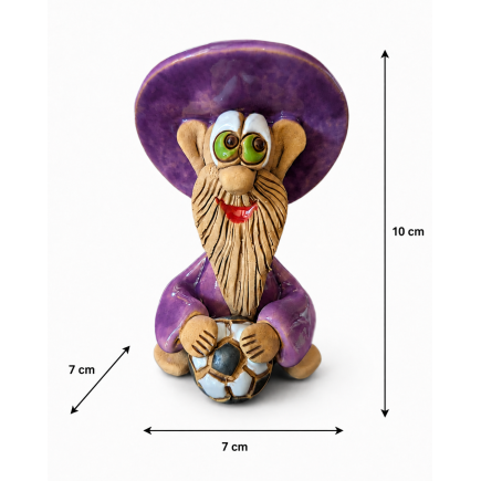Ceramic House Gnome with Soccer Ball