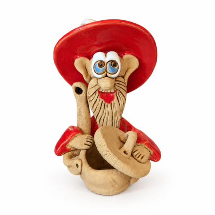 Red ceramic house gnome chef