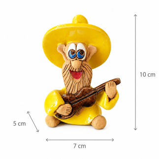 Ceramic House Gnome Guitarist