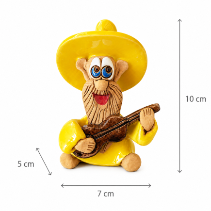 Ceramic House Gnome Guitarist