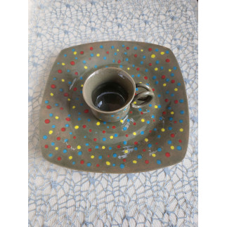 Handmade Ceramic Plate & Cup Set – Natural & Unique | molinuke.lt