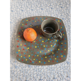 Handmade Ceramic Plate & Cup Set – Natural & Unique | molinuke.lt