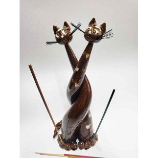 Handcrafted Ceramic "Curled Cats" Incense Holder – molinuke.lt