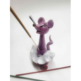 Handcrafted Glazed Clay Mouse Incense Holder – molinuke.lt