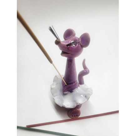 Handcrafted Glazed Clay Mouse Incense Holder – molinuke.lt
