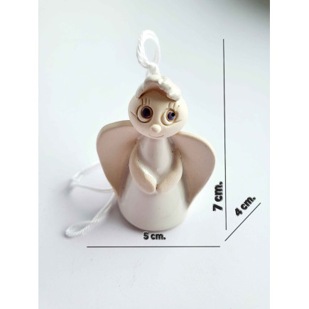 White Clay Angel Bell