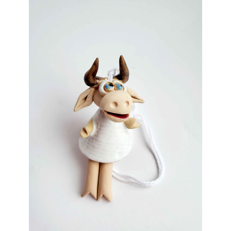 Handmade Clay Cow Bell – Cute Gift or Decoration | molinuke.lt