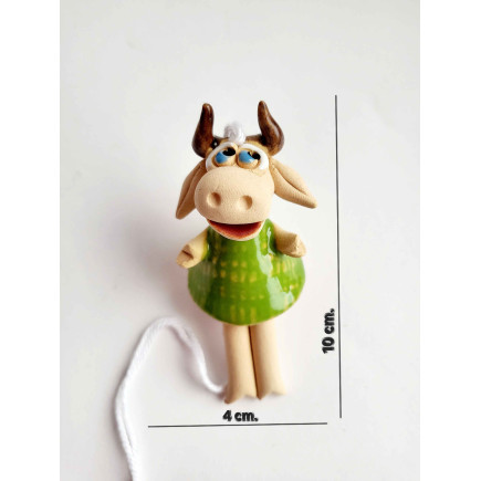 Cow Bell Figurine