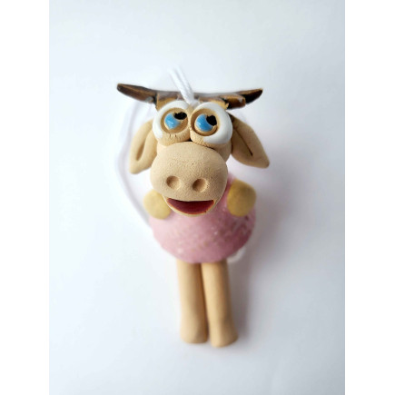 Moose Bell – Handmade Ceramic Ornament with Forest Spirit | molinuke.lt