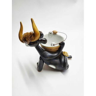 Clay Bull with Bucket (Front View)