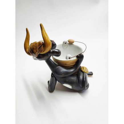 Clay Bull with Bucket (Front View)