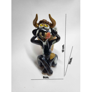 Clay Cow with Bucket – Handmade Pencil Holder or Trinket Dish