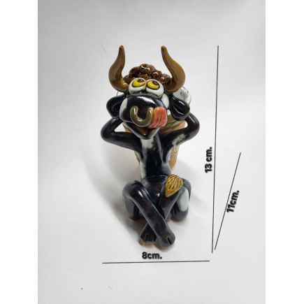 Clay Cow with Bucket – Handmade Pencil Holder or Trinket Dish