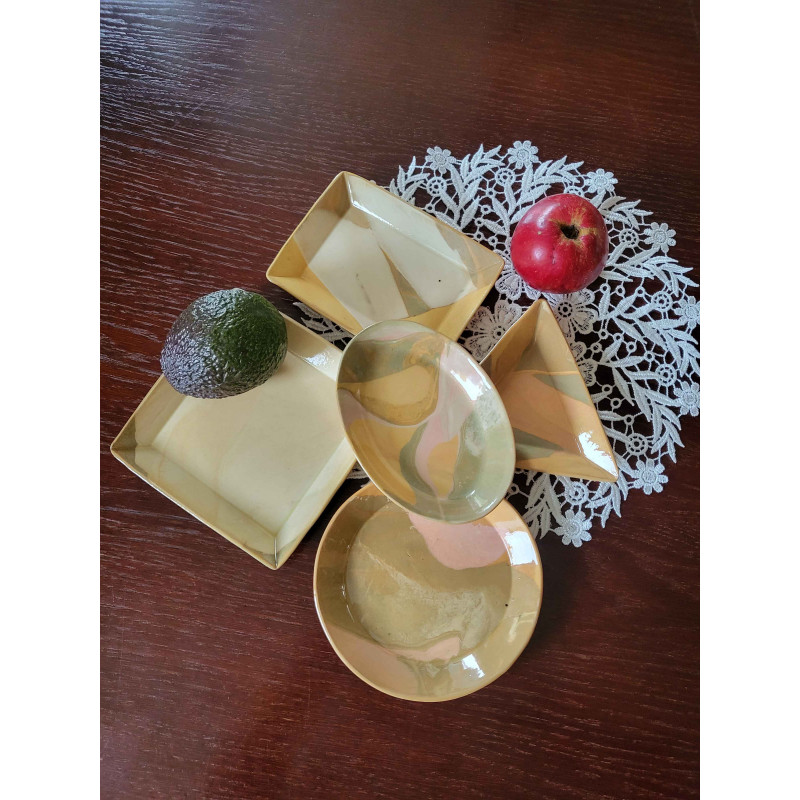 Colored Clay Plate Set – Handmade & One of a Kind Colored Clay Plate Set – Handmade & One of a Kind