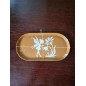 “Clay Secret” – Handmade Elongated Red Clay Coaster with Flower Fairy Motif