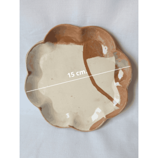 Artisan handmade flower-shaped ceramic plates – elegant rustic table accent