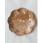 Handmade Flower-Shaped Clay Plates – Set of 4, Brown & White Clay Handmade Flower-Shaped Clay Plates – Set of 4, Brown & White Clay