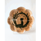 Handmade Flower-Shaped Clay Plates – Set of 4, Brown & White Clay Handmade Flower-Shaped Clay Plates – Set of 4, Brown & White Clay