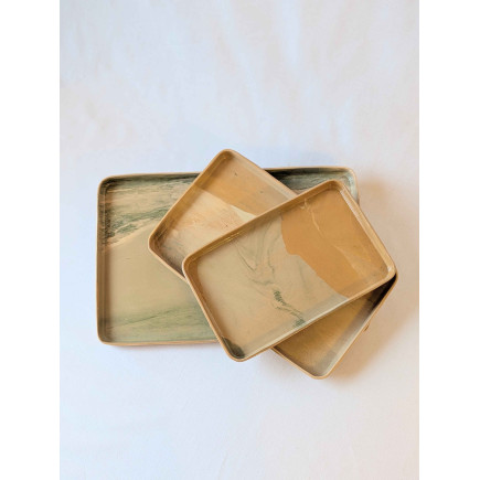 Rankų darbo spalvoto molio padėkliukai – 3 vnt.